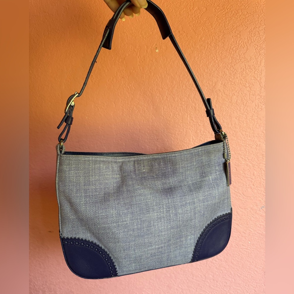 Coach Girlie Herringbone Perforated Hobo #8146